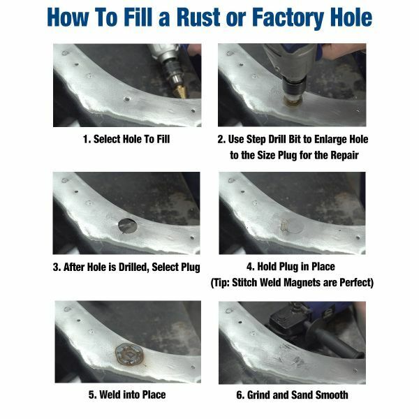 Eastwood Sheet Metal Plug Hole Patch Kit